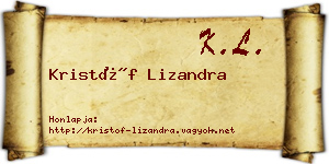 Kristóf Lizandra névjegykártya